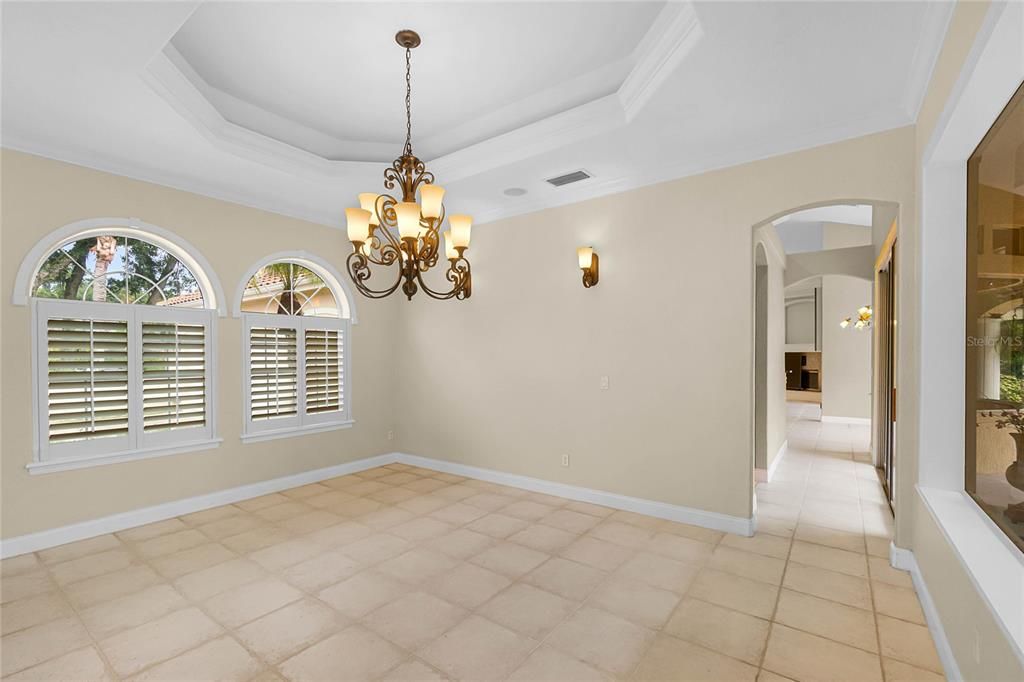 Dining Room with Tray Ceiling