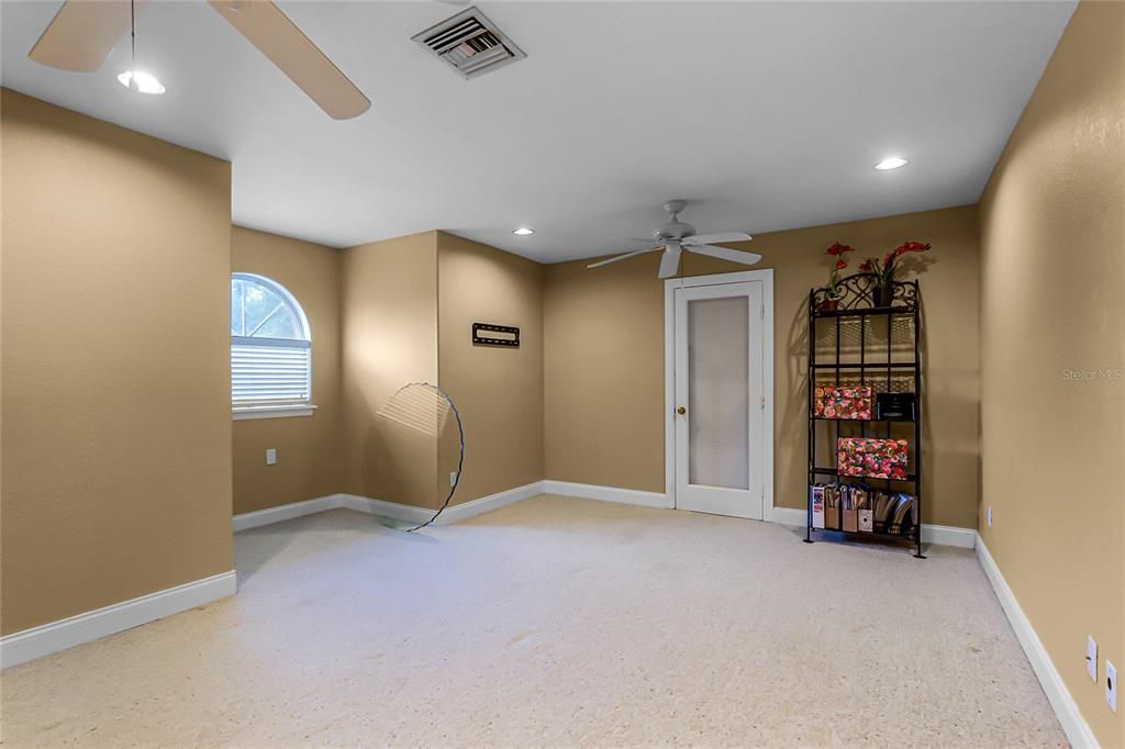 Upstairs Bonus Room with large storage closet or could be 4th Bedroom