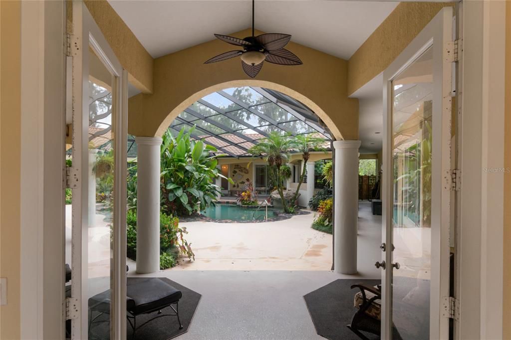 View from the Foyer into the courtyard