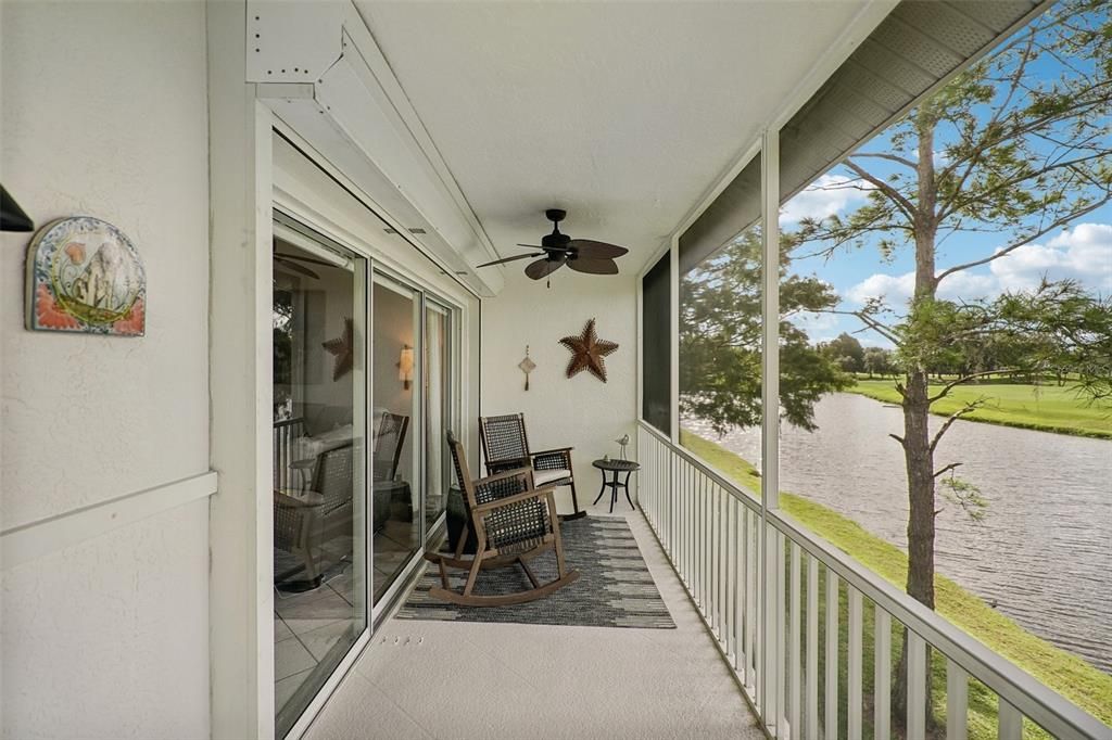 balcony seating off main living area