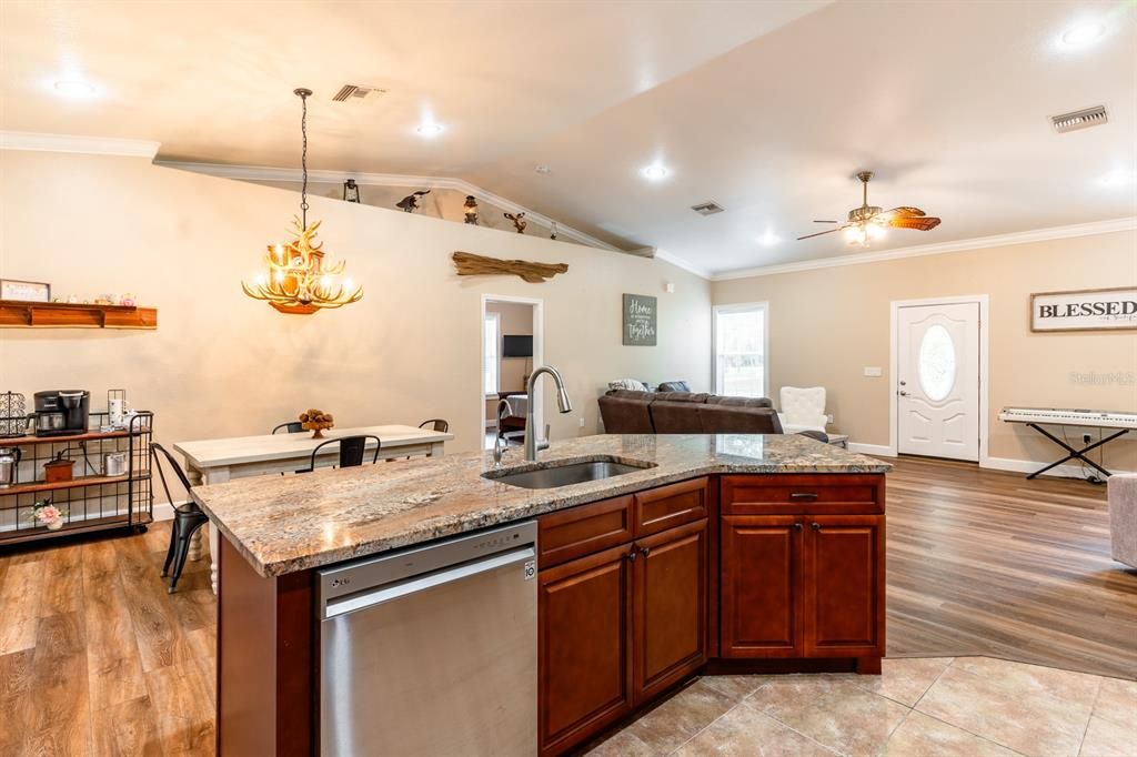 kitchen with gorgeous island