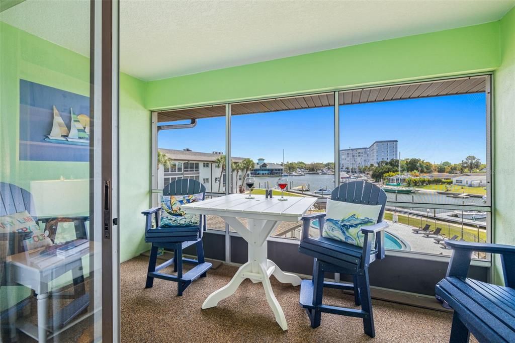 This is the view dreams are made of!  Beautiful water and pool views!  You can literally spend your entire day here watching the manatees and dolphins!