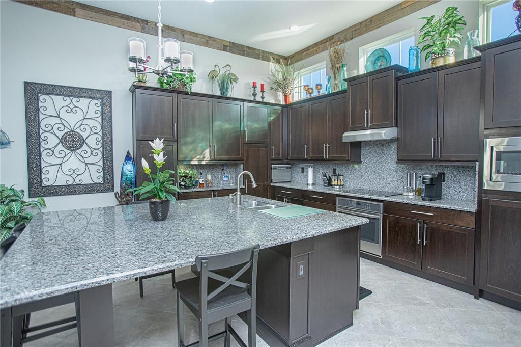 Kitchen with Granite Island Extension