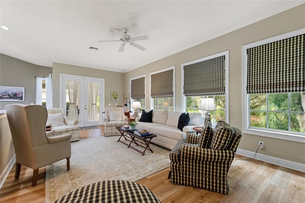 Oversized windows with view of Horse Creek