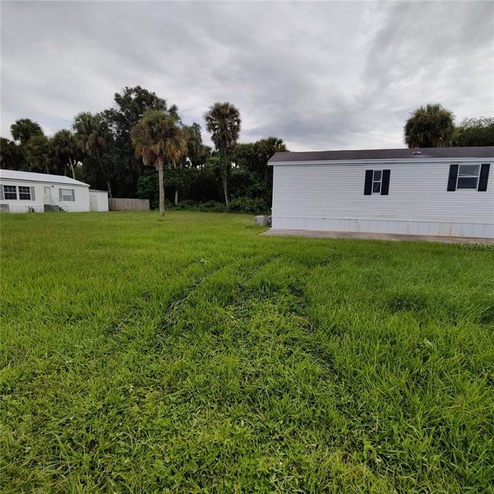 Lush green lawn