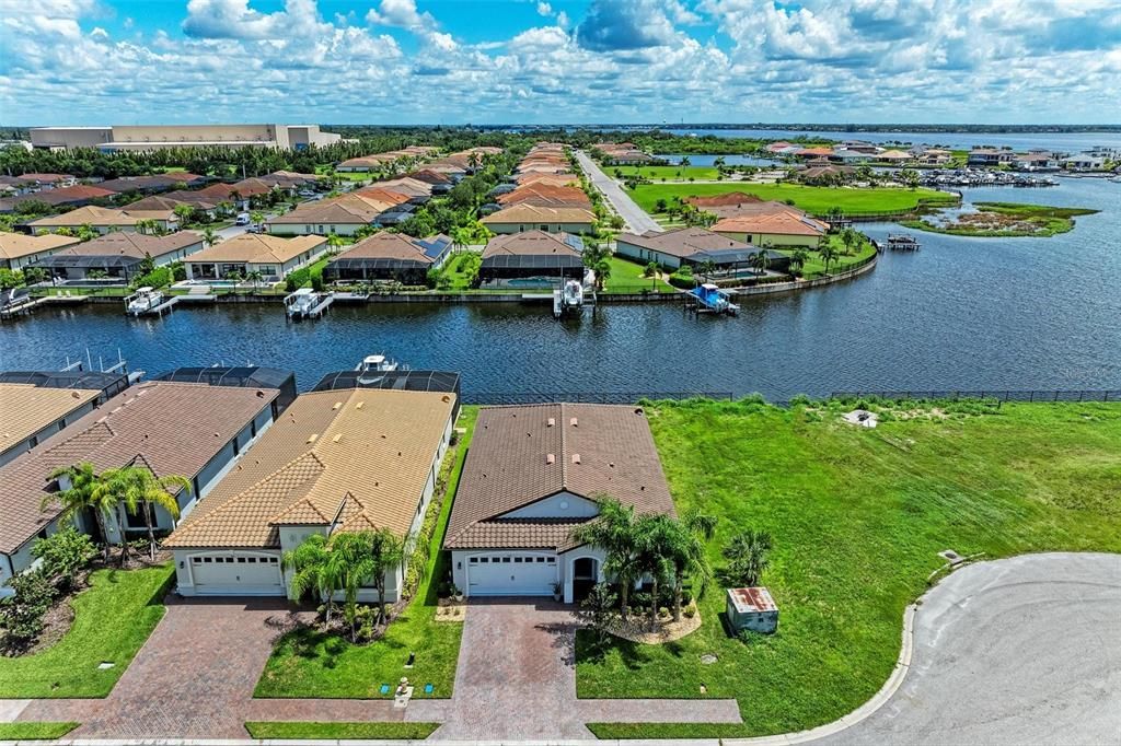 Aerial shot of front of home