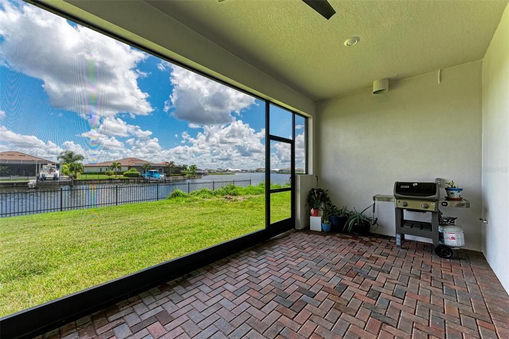 Screened back patio