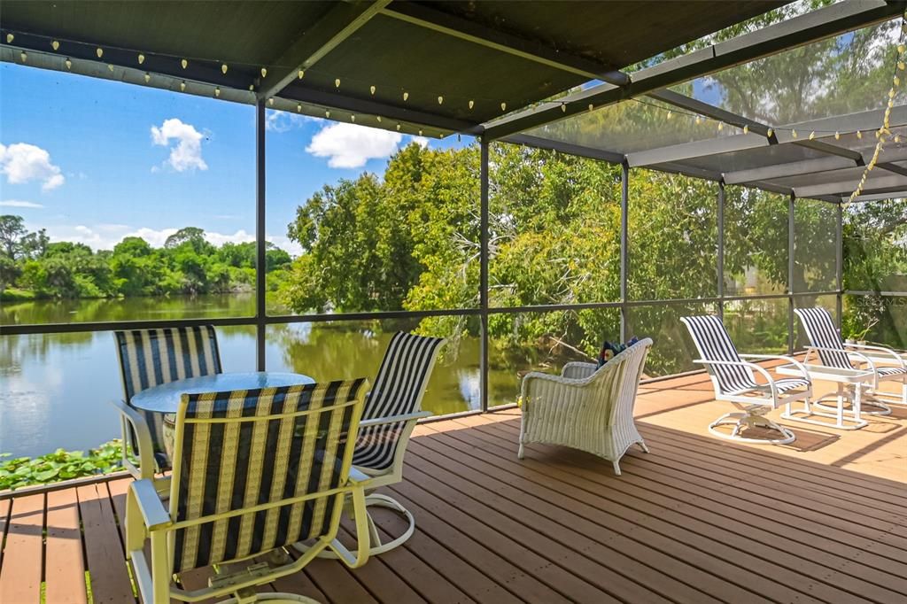 wood deck just off 4th bedroom exit door.