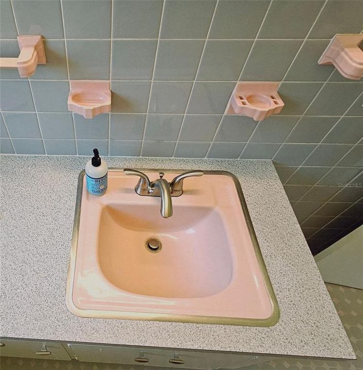 Original bathroom fixtures.