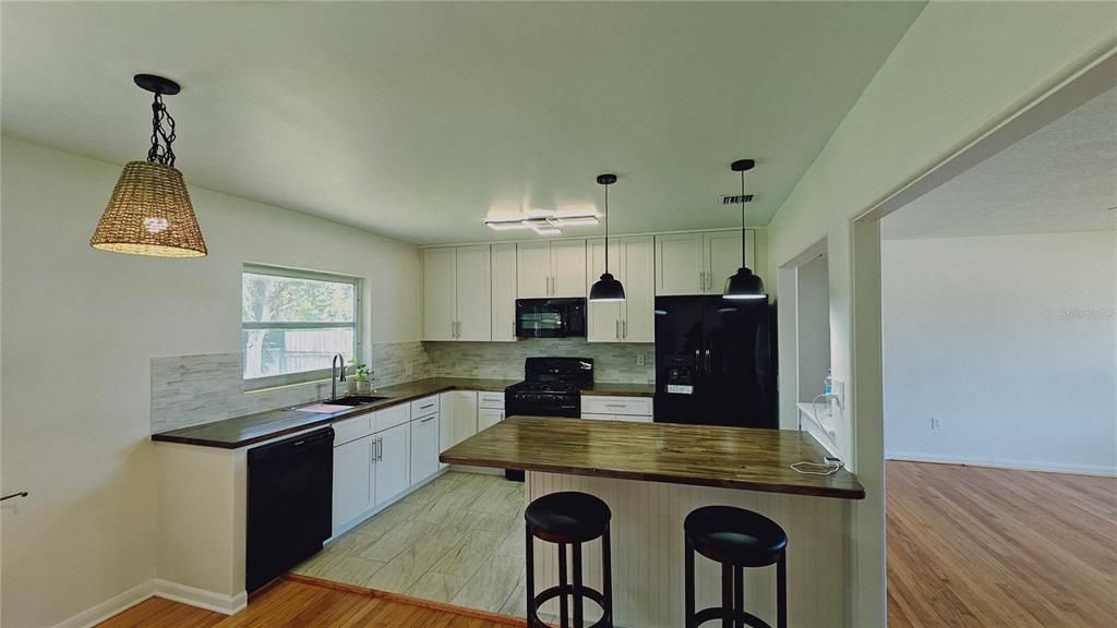 Kitchen and dining area