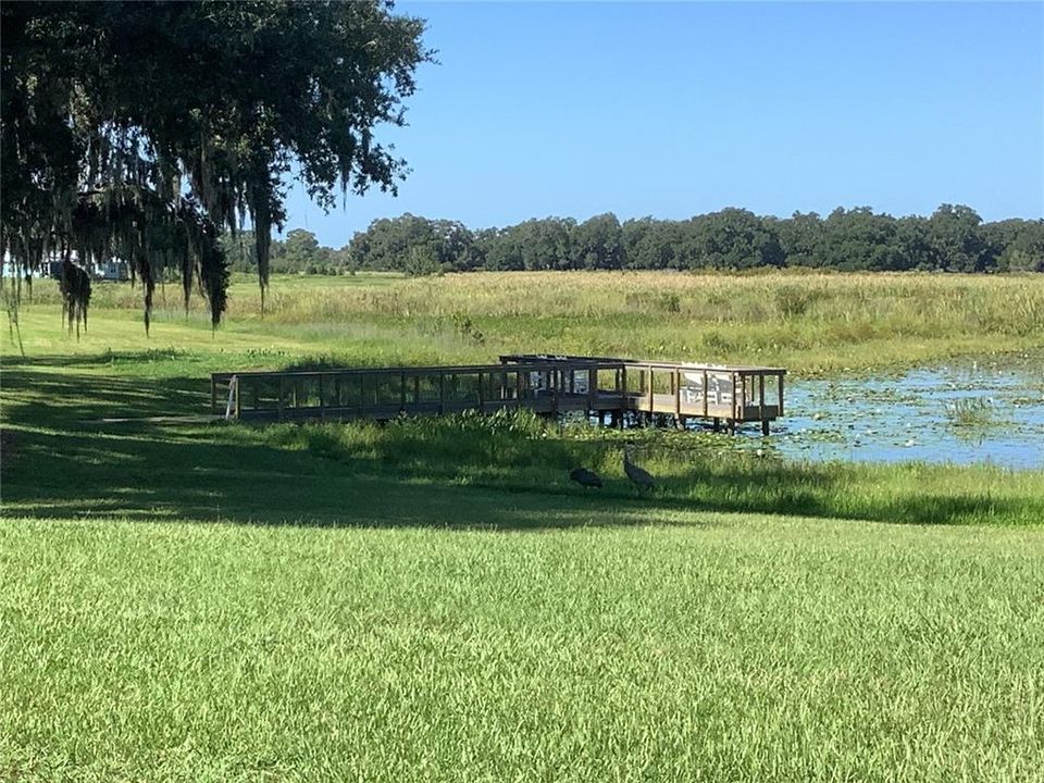 Observation deck on the lake.Beautiful