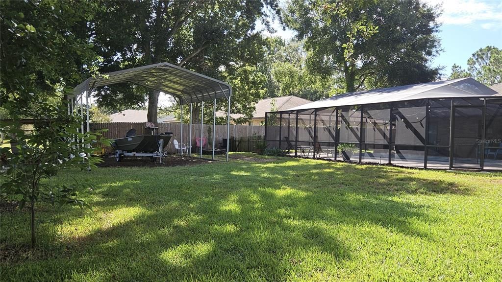 Park your boat under the carport cover