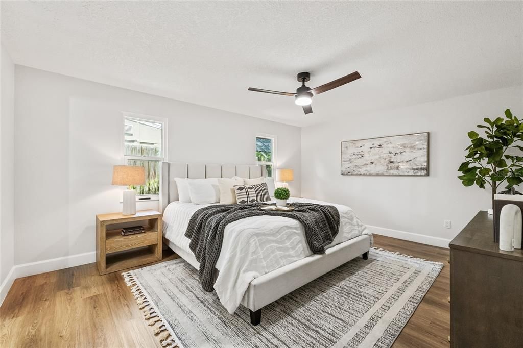 Primary Bedroom with Ensuite Bath and Walk in Closet