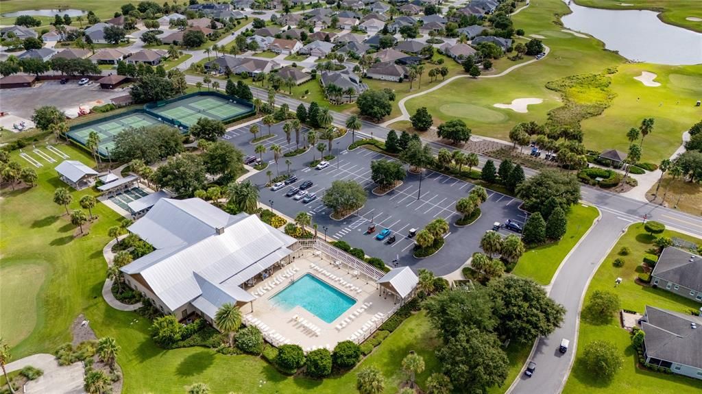 Postal and recreation center with pool