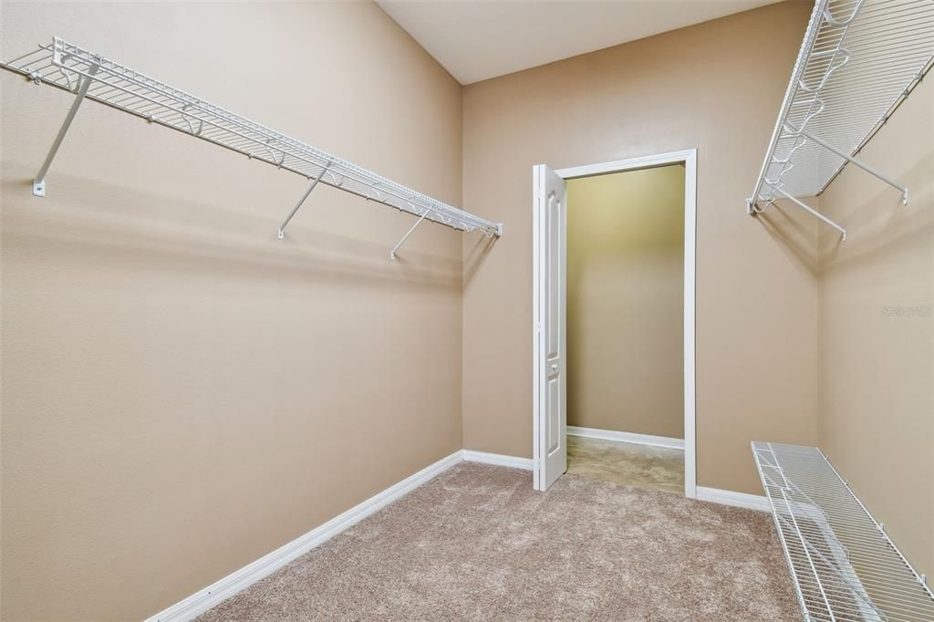 Walkin closet with extra storage area