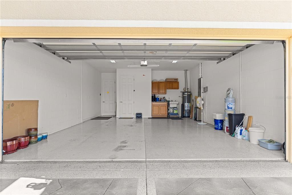 2-Car Garage w/Sink & Storage