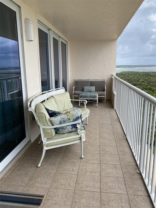 Private tiled balcony