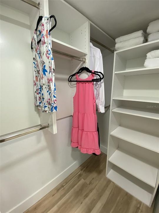 Customized primary closet