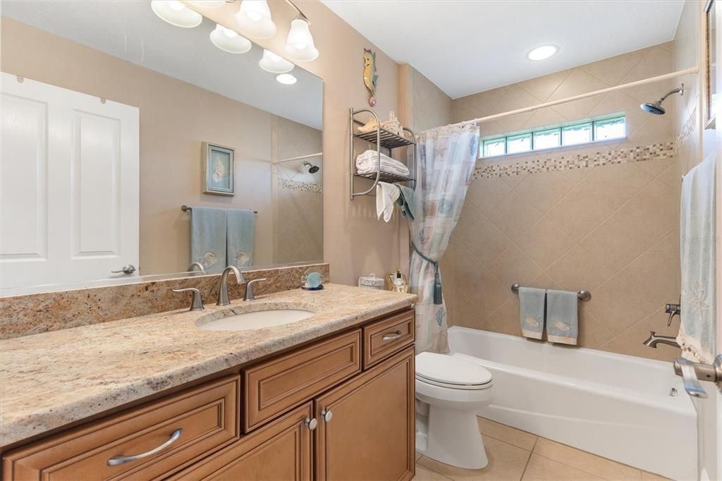 Guest Bath with Tile to Ceiling Shower/Tub Combo