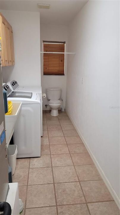 Half bath in laundry room