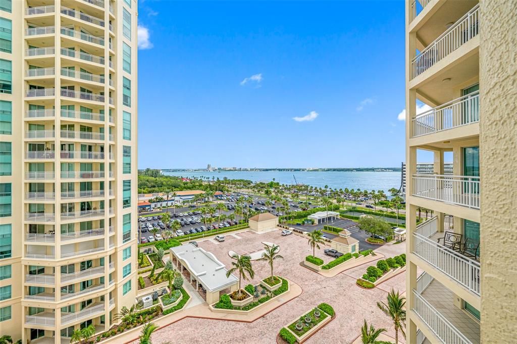 View of downtown clearwater and bridge  over intracoastal waterway