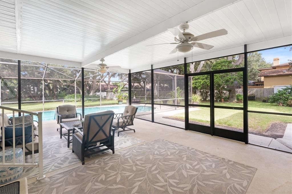 Large covered and screen patio