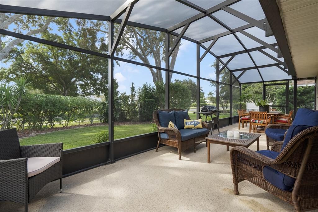 Screened backyard with Florida glass