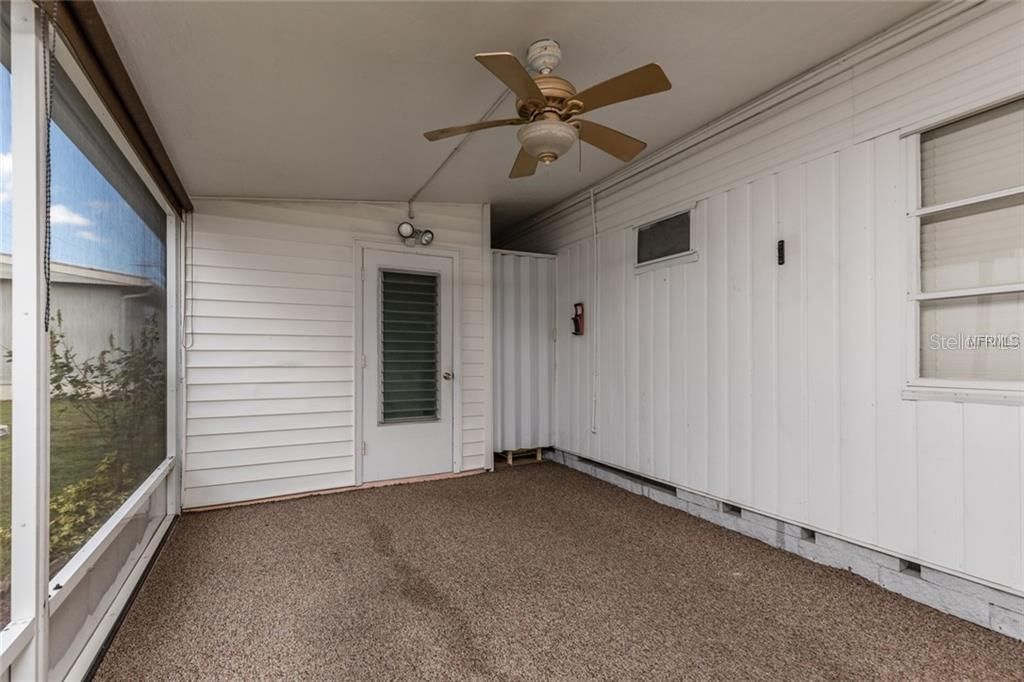 The private, covered and screened lanai is a great spot of a little outdoor living