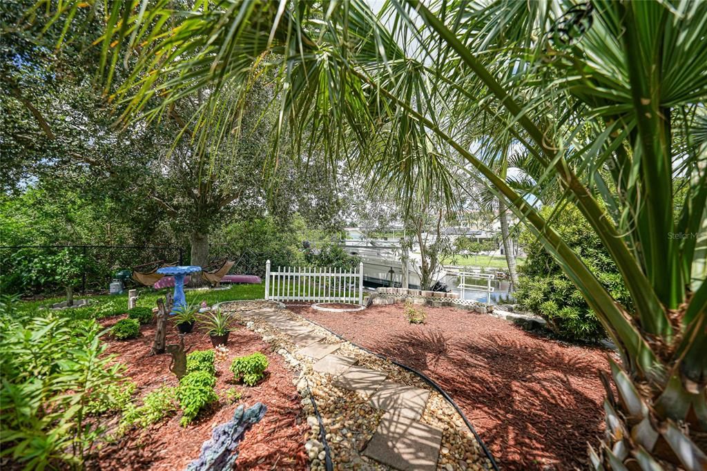 Beautiful Butterfly Garden Area Overlooking the Water