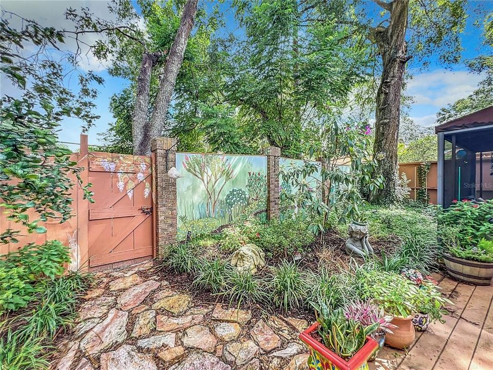 Back Yard. Door Opens to tennis court and Pool