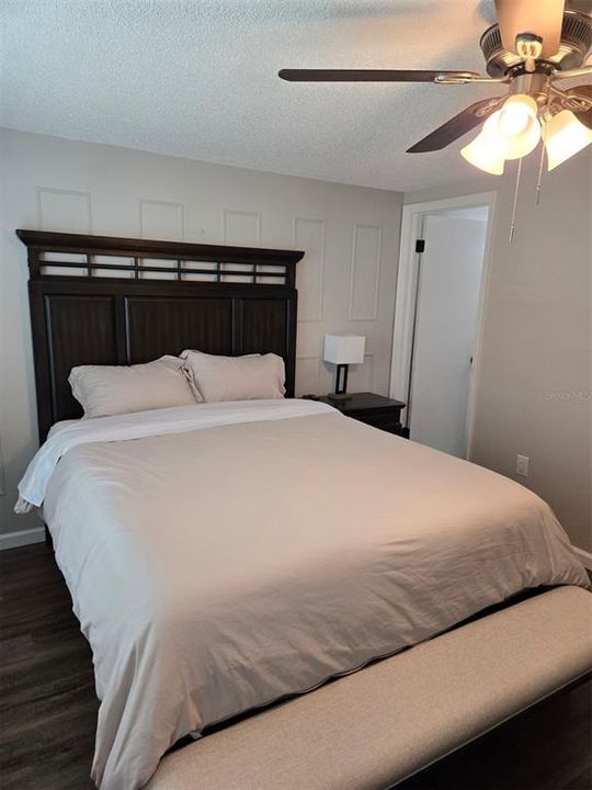 King Bed in the primary Bedroom. All New Furniture