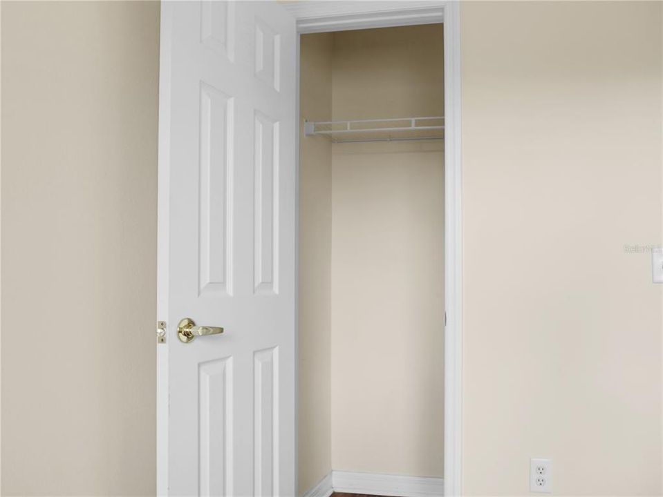 View of the built-in closet.