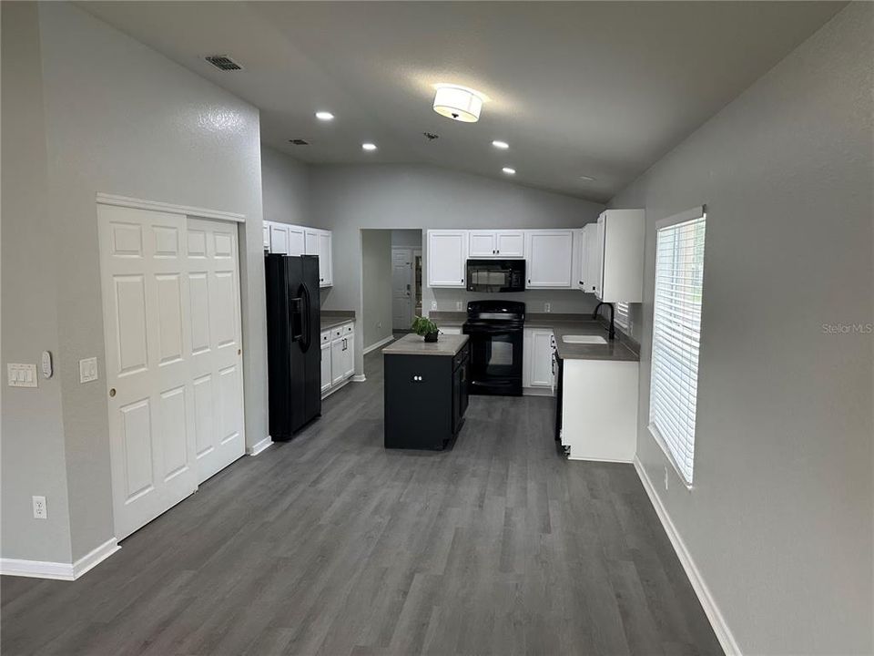 Kitchen from rear living room