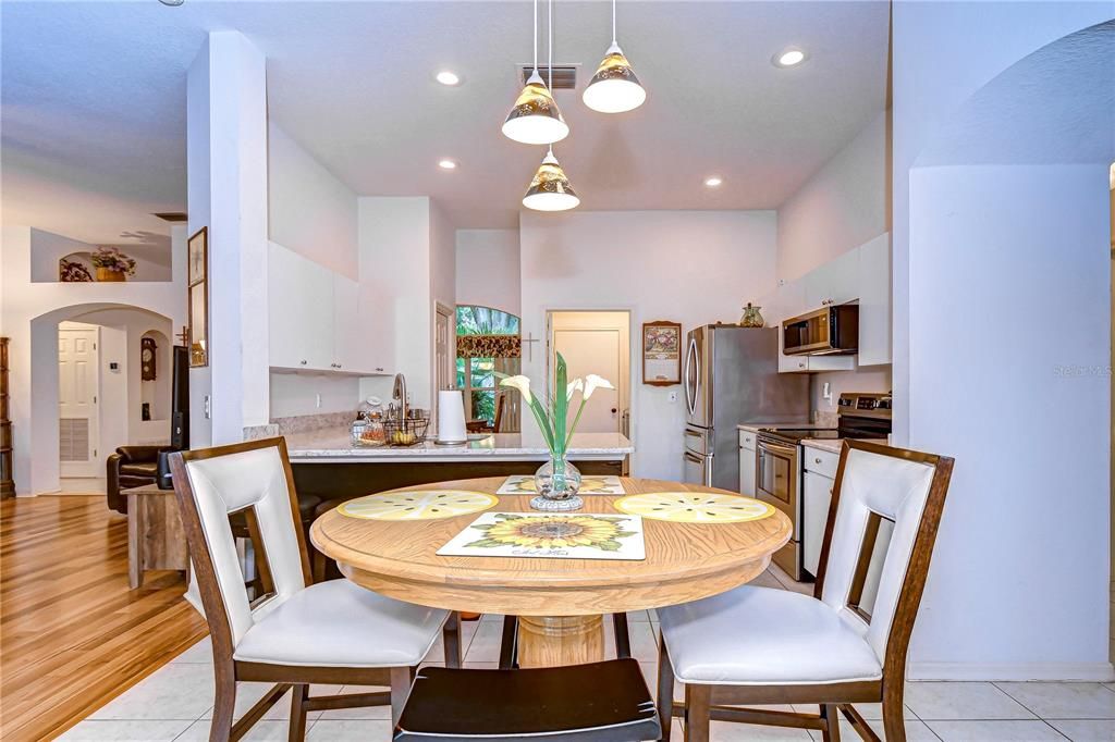 Breakfast nook area is perfect for informal meal times!