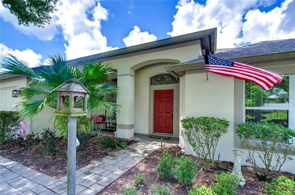 Charming entrance with covered front porch - the perfect spot to drink your morning coffee!