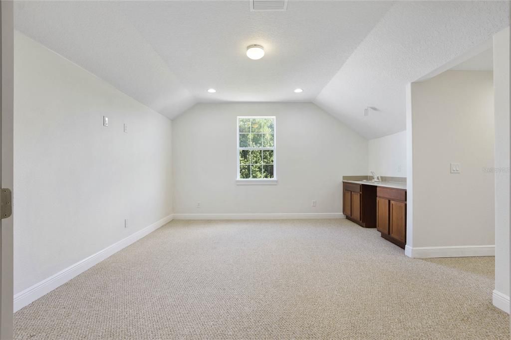 Loft with wet bar