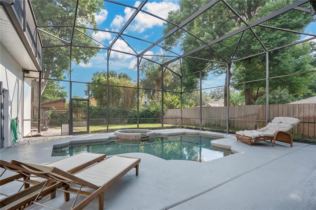 Pool Side Seating Area