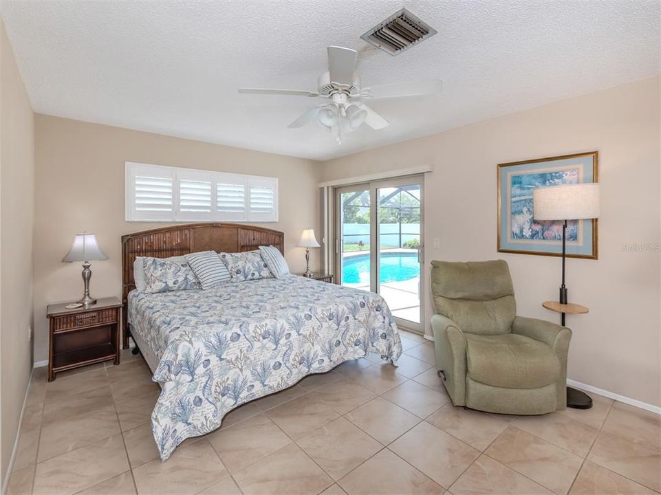 Staged master bedroom