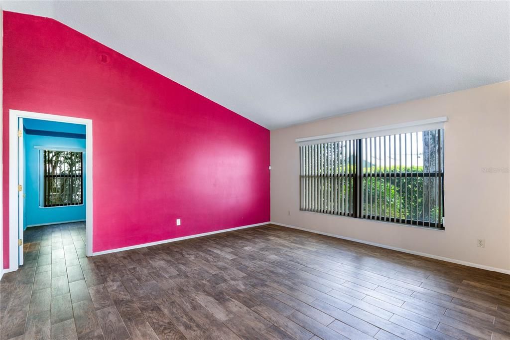 Formal living space, all porcelain tile