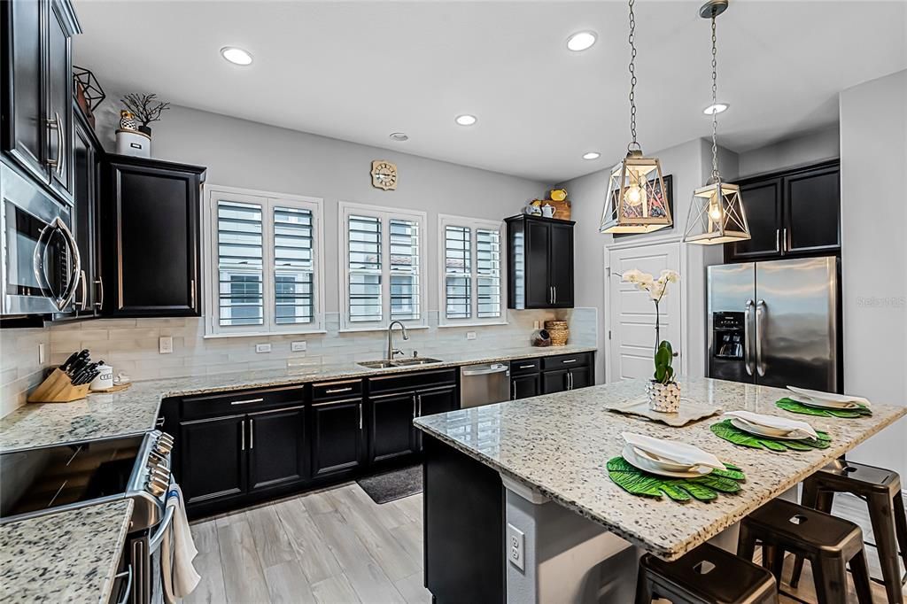 Kitchen with beautiful upgraded backsplash tile