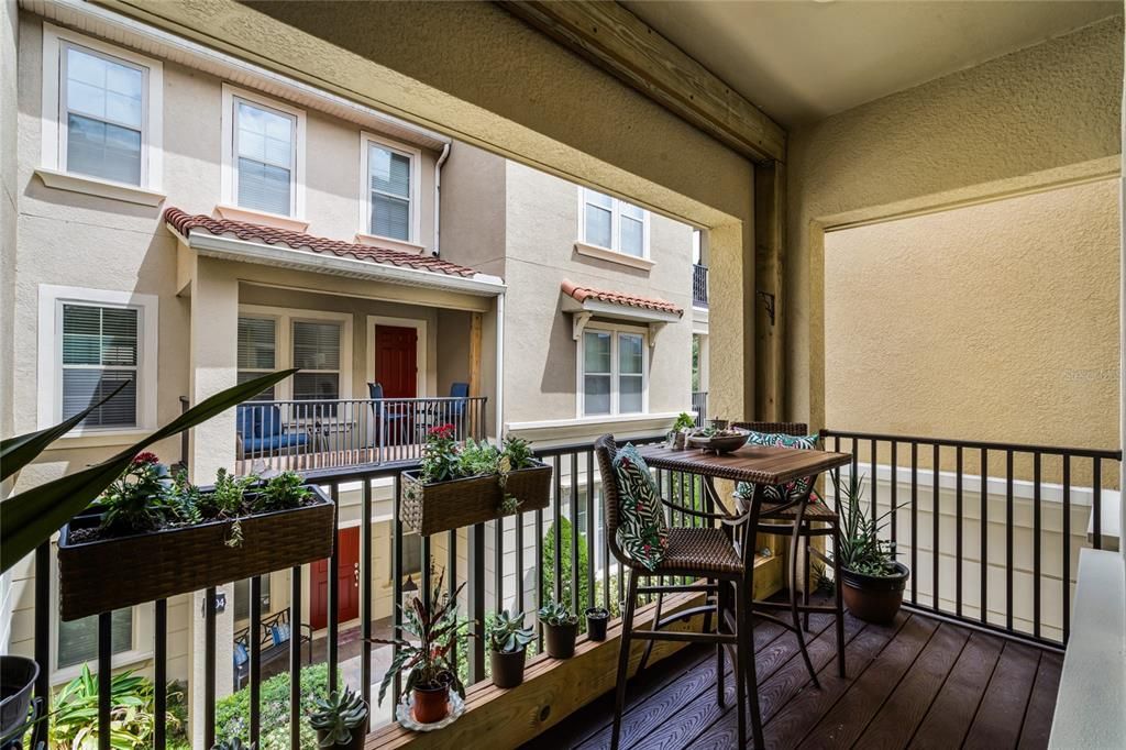 Spacious second floor balcony