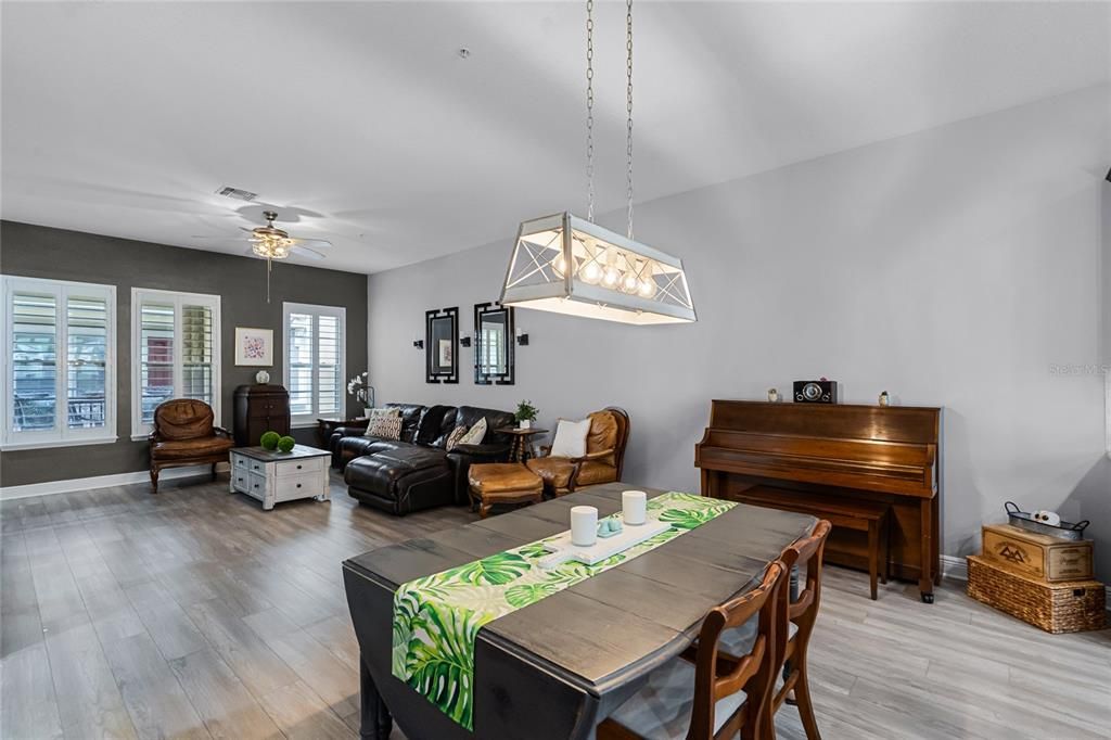 Dining area through to living room