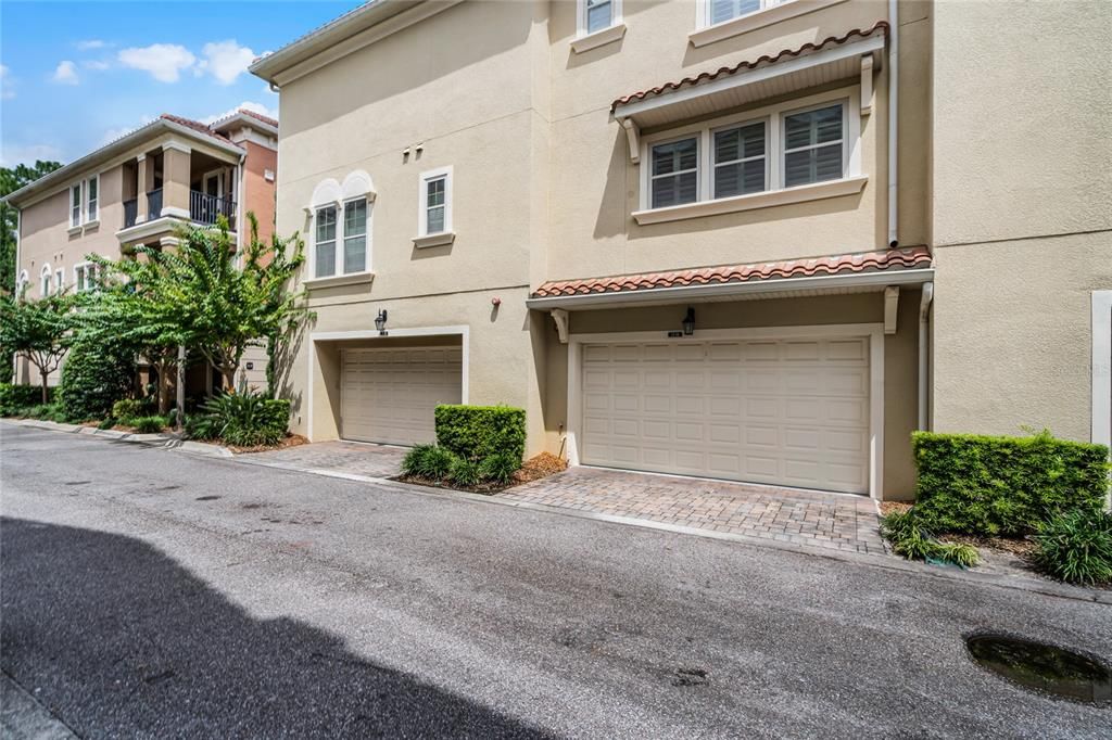 Rear entry two car garage