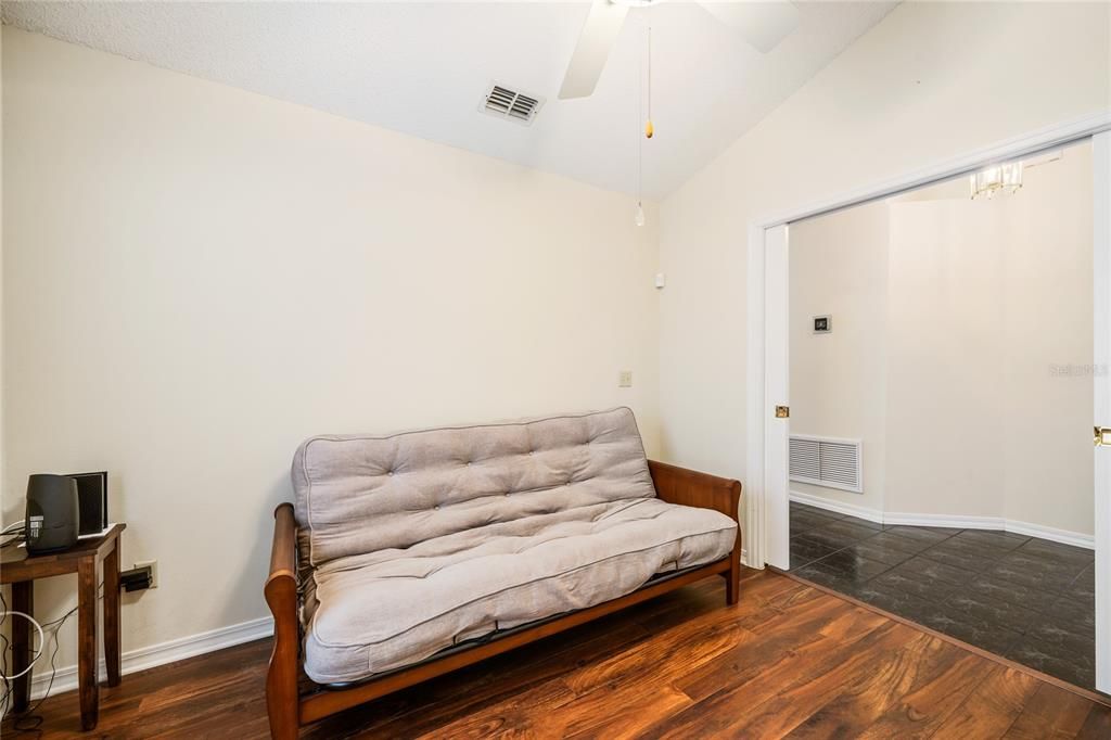 Luxury vinyl flooring in the 3rd bedroom/den/office.