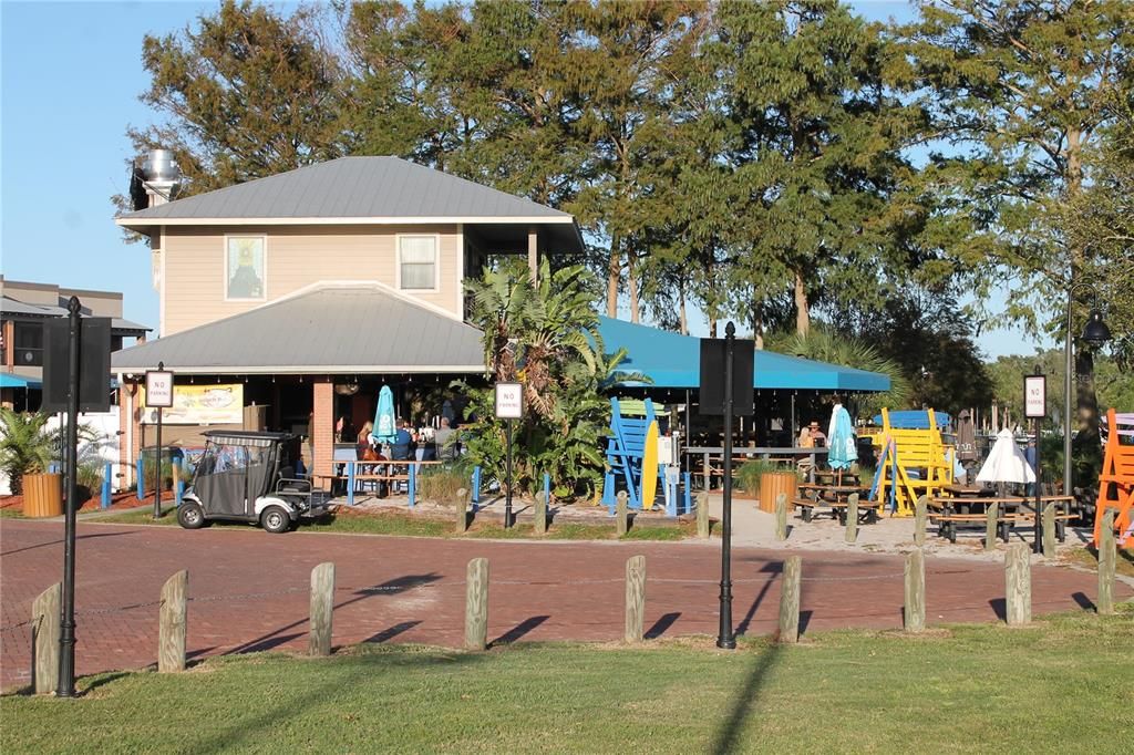 Waterfront dining - golf cart friendly town