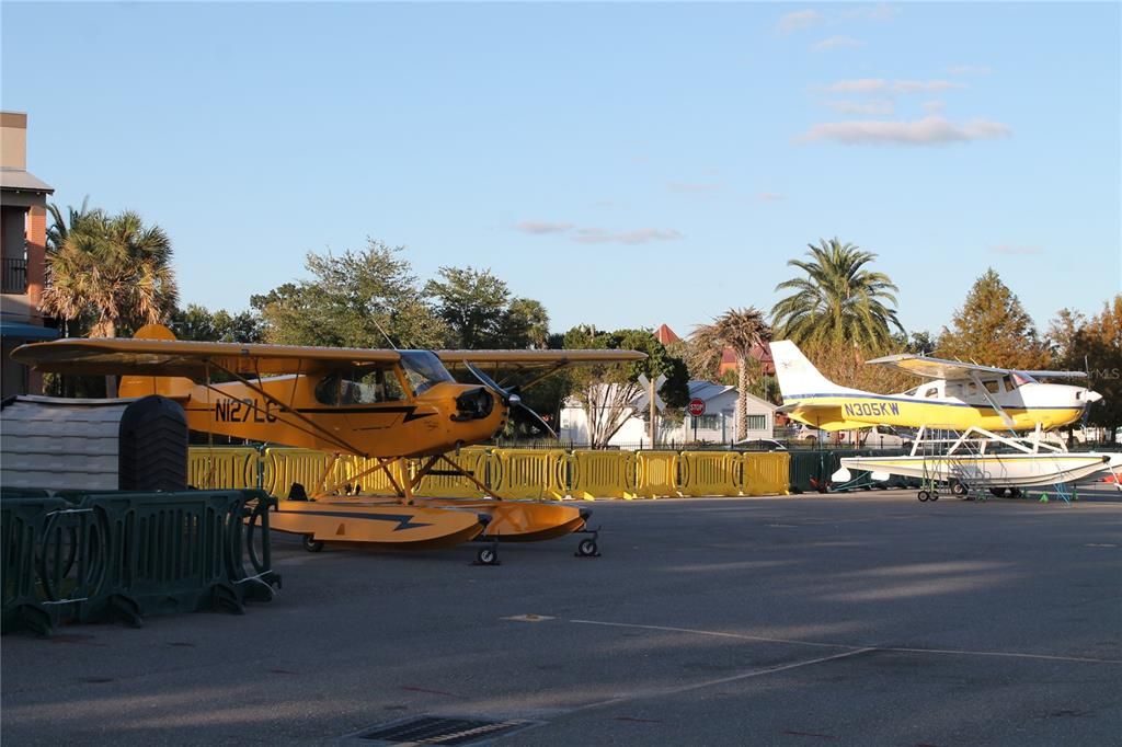 Watch the Sea Planes take off and land in the park