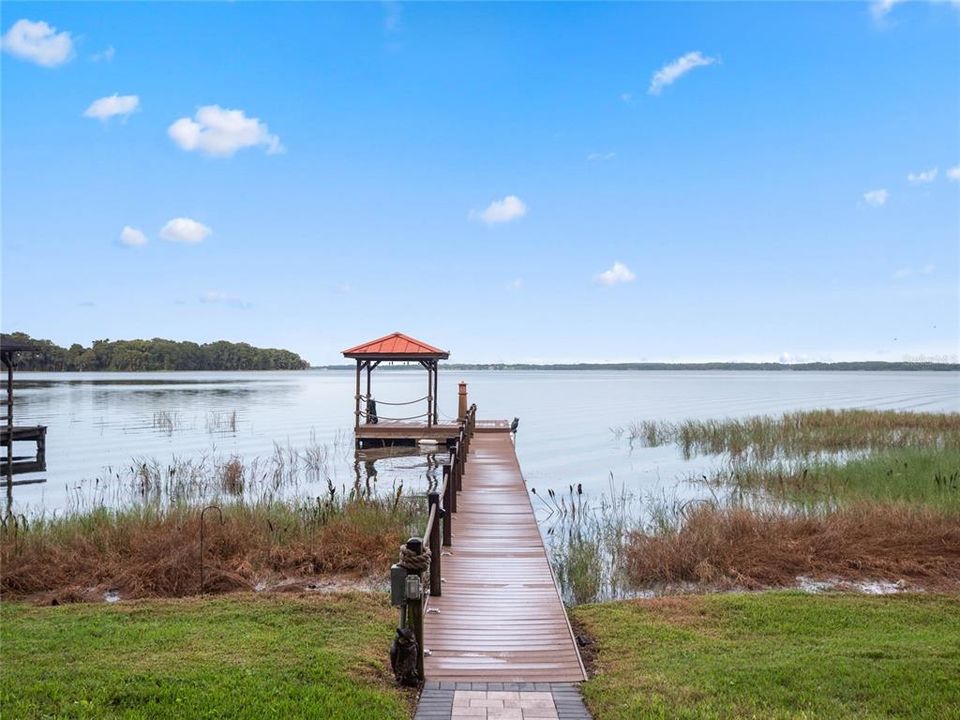 long dock with treks decking