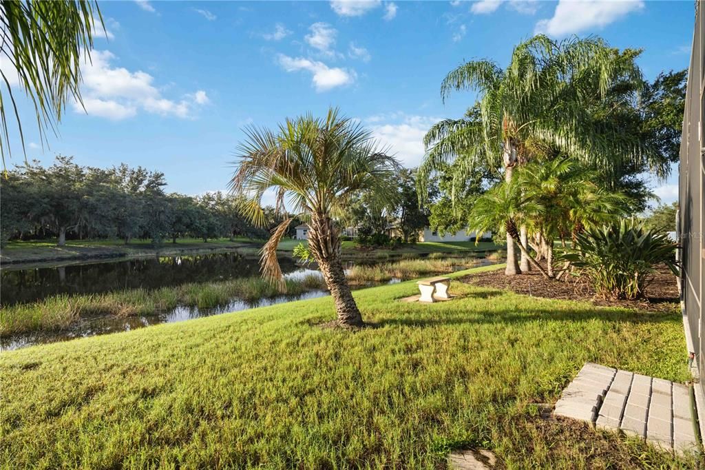 Enjoy your morning coffee at this bench looking upon Florida's natural beauty.