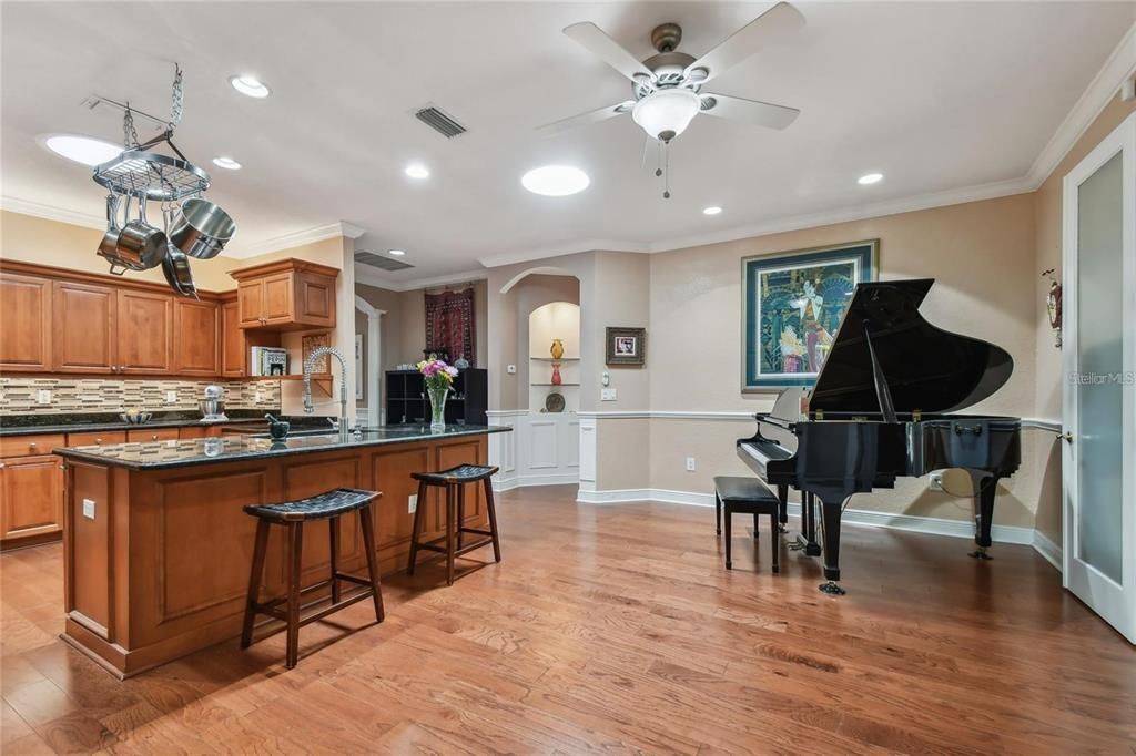 Spacious kitchen area with space for a breakfast nook