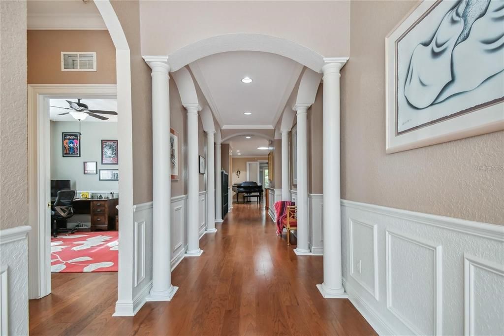 Hallway to front bedrooms and living areas